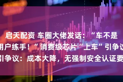 启天配资 车圈大佬发话：“车不是快消品，绝不拿用户练手！”消费级芯片“上车”引争议：成本大降，无强制安全认证要求_车规_汽车