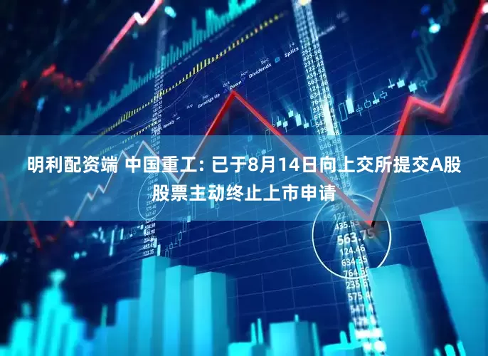 明利配资端 中国重工: 已于8月14日向上交所提交A股股票主动终止上市申请